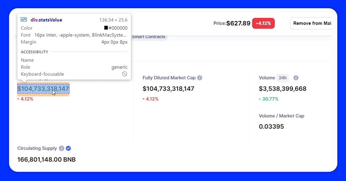 web scraping coin statistics