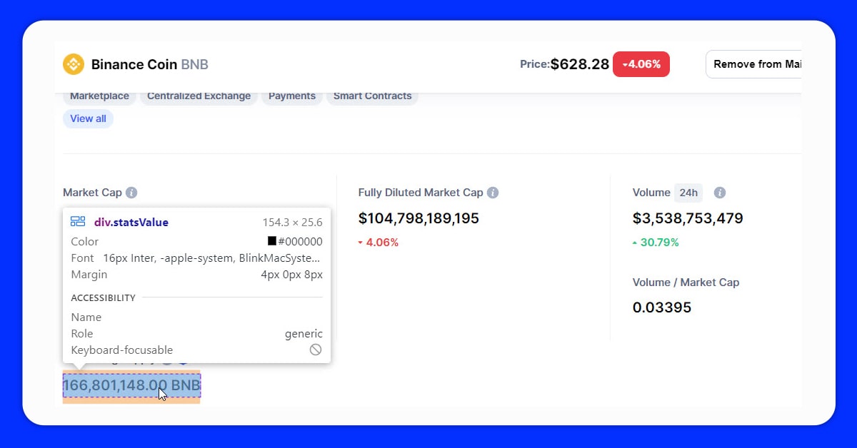 Web Scraping Coin Statistics