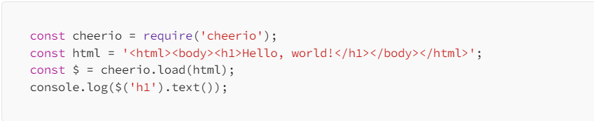 Step 3 Parse the HTML with Cheerio